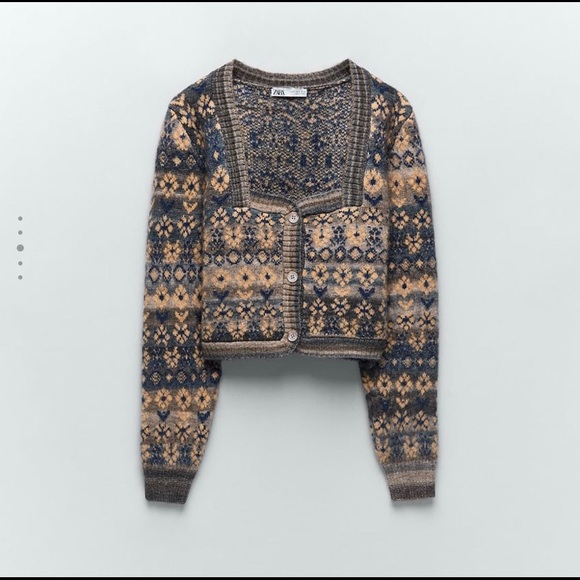 Zara Sweaters - Zara Knit Jacquard Sweater
